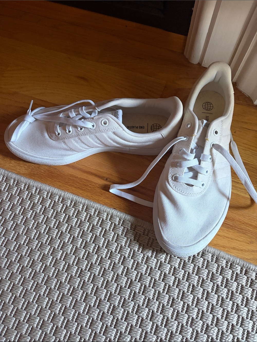 adidas Women's White Low-Top Canvas Sneakers